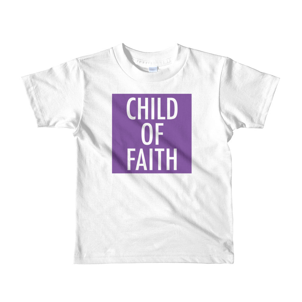 Child of Faith in purple toddler t-shirt