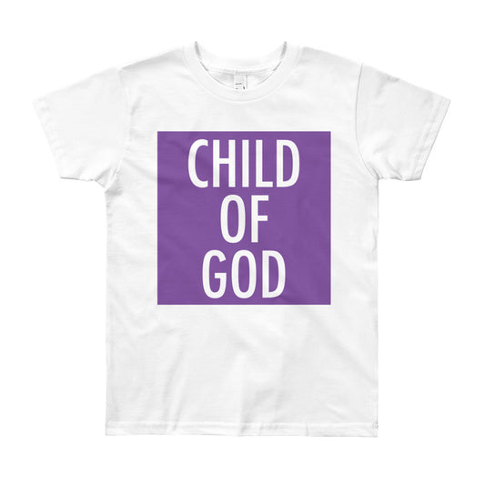 Child of God in Purple Youth Tee