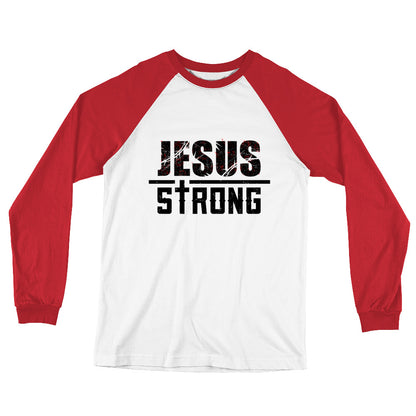 Jesus Strong Long Sleeve Baseball T-Shirt