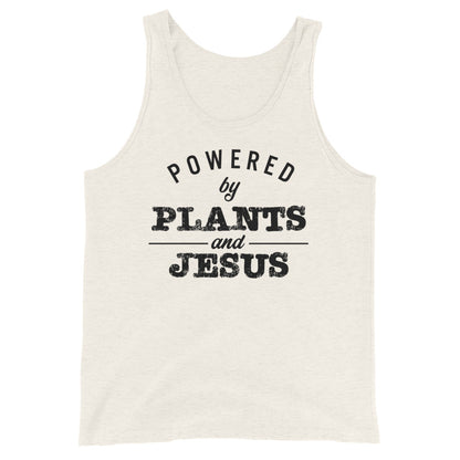 Powered by Plants and Jesus Unisex  Tank Top