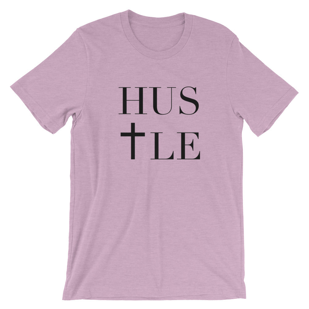 HusTle Unisex Short Sleeve Jersey T-Shirt with Tear Away Label