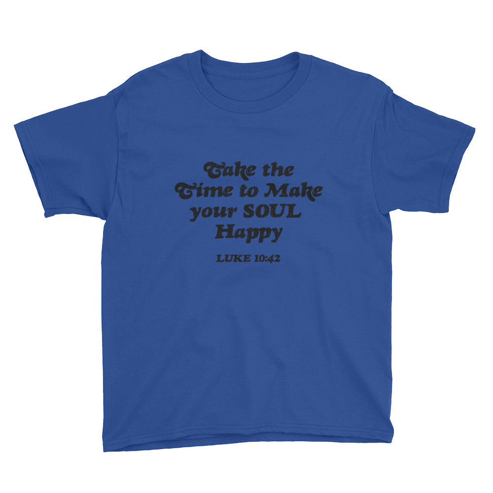 Happy Soul  Youth Lightweight Fashion T-Shirt with Tear Away Label