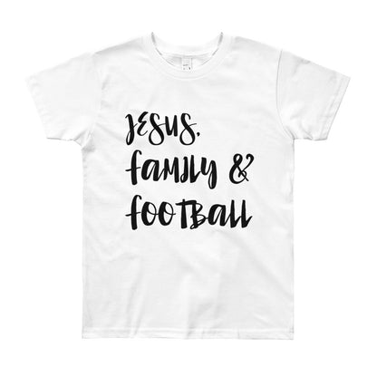 JESUS Family and Football Youth Short Sleeve T-Shirt