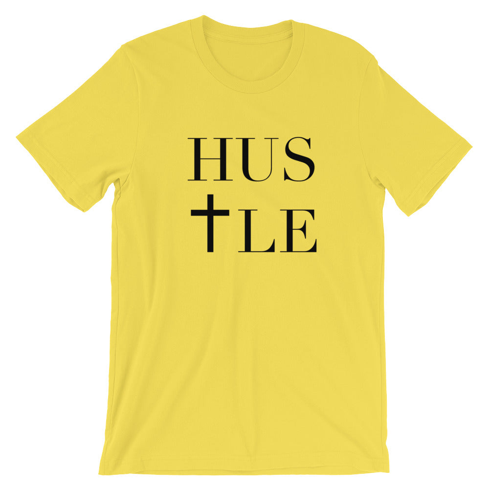 HusTle Unisex Short Sleeve Jersey T-Shirt with Tear Away Label