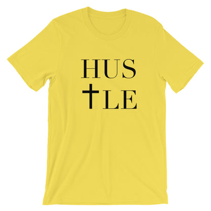 HusTle Unisex Short Sleeve Jersey T-Shirt with Tear Away Label