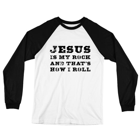 Jesus is my ROCK Long Sleeve Baseball T-Shirt