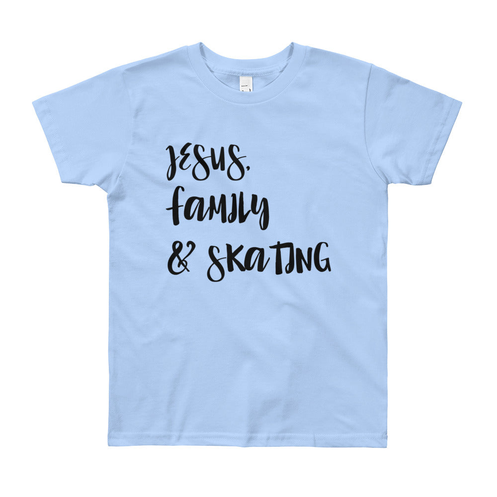 JESUS Family and Skating Youth Short Sleeve T-Shirt