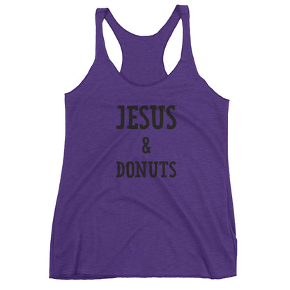 Jesus and Donuts Women's Racerback Tank
