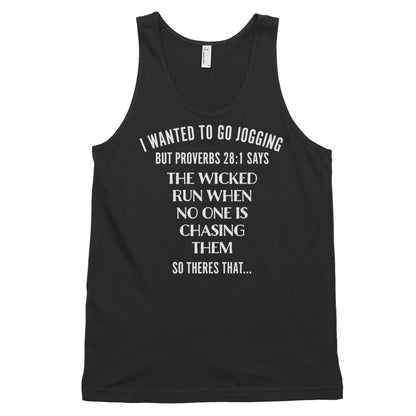 Wanted to go Jogging Classic tank top (unisex)