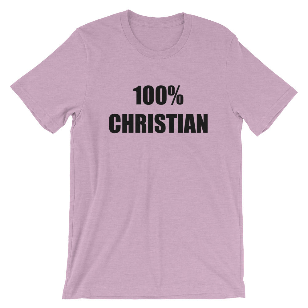 100% Christian Unisex Short Sleeve Jersey T-Shirt