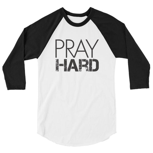 Pray Hard 3/4 Sleeve Raglan