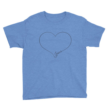 Love Script Youth Short Sleeve T-Shirt