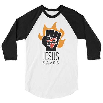 Jesus Saves Unisex Raglan