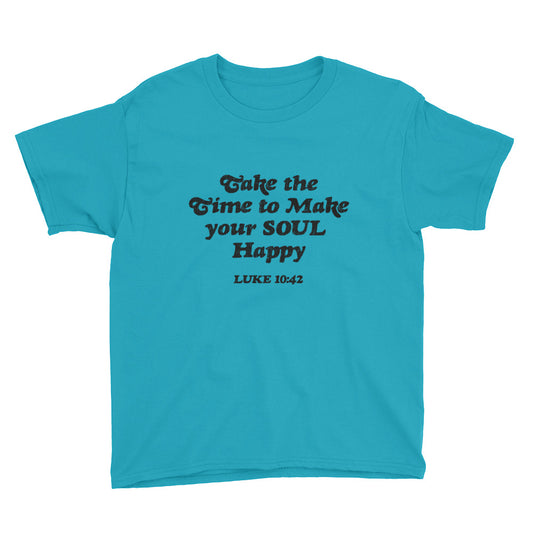 Happy Soul  Youth Lightweight Fashion T-Shirt with Tear Away Label