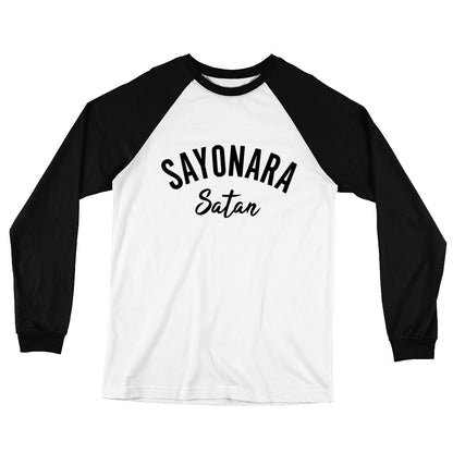Sayonara Satan Long Sleeve Baseball T-Shirt