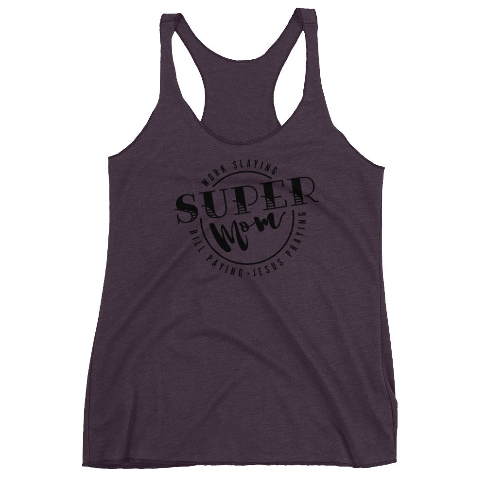 Prayer Praying SuperMOM Women's Racerback Tank