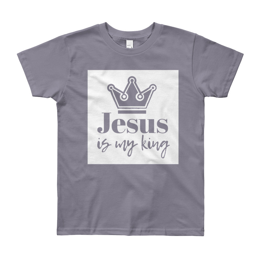 Jesus is my King Youth Short Sleeve T-Shirt