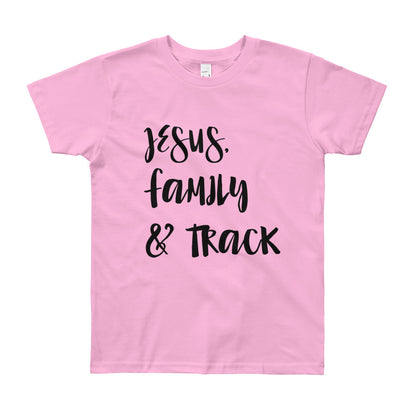 JESUS Family and Track Youth Short Sleeve T-Shirt