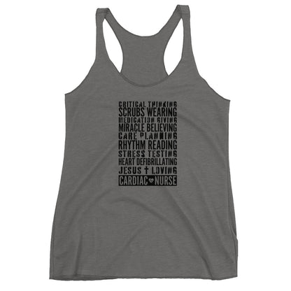 Jesus Loving Cardiac Nurse Women's Racerback Tank