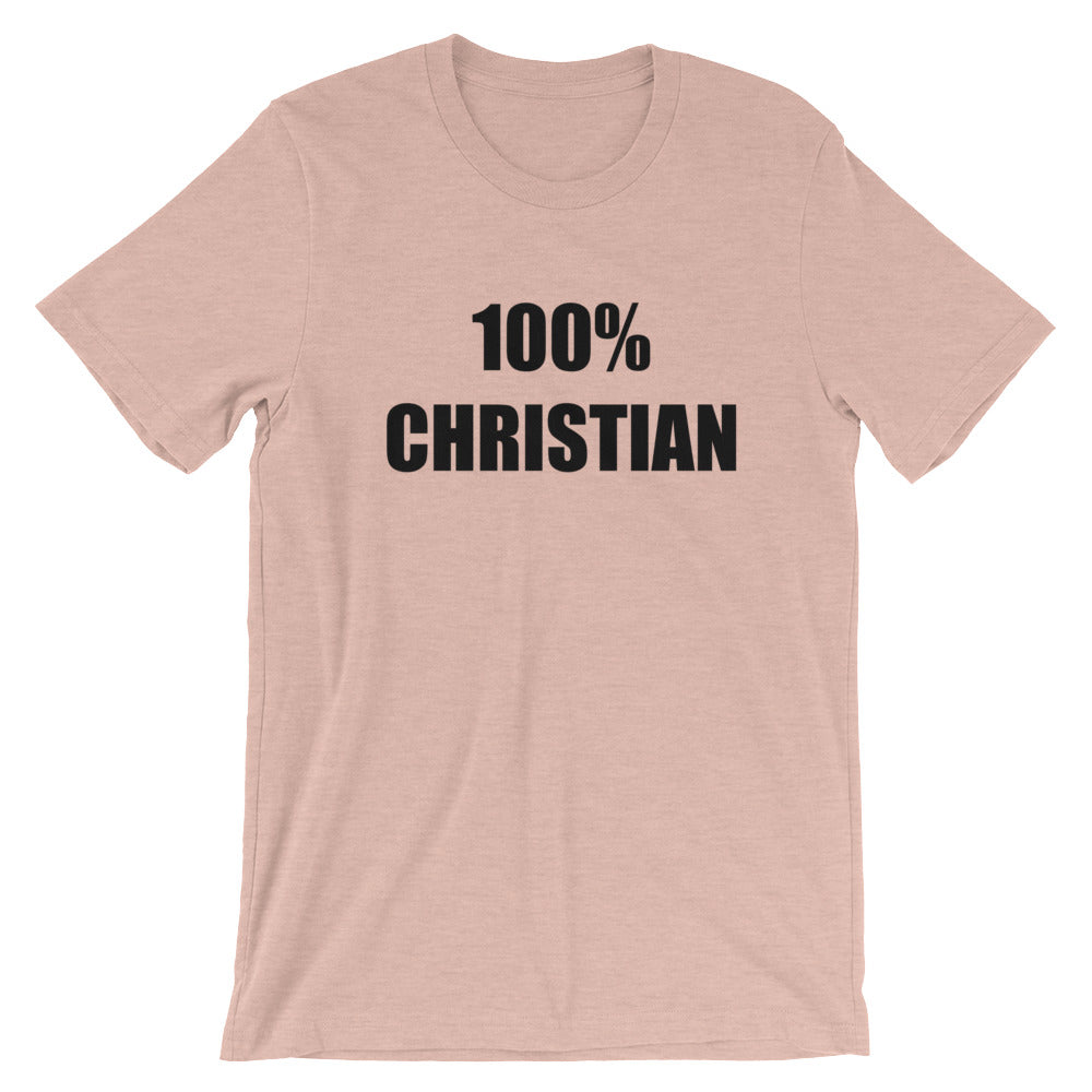 100% Christian Unisex Short Sleeve Jersey T-Shirt