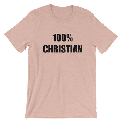 100% Christian Unisex Short Sleeve Jersey T-Shirt