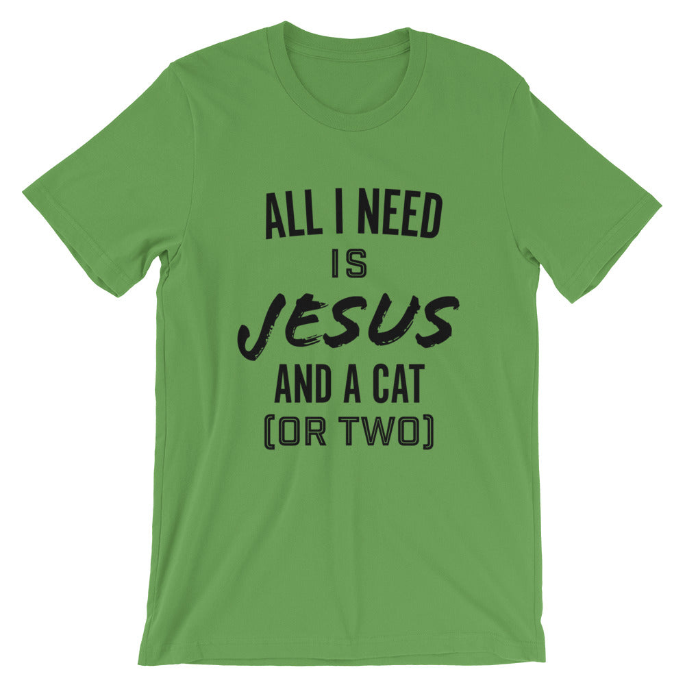 Jesus and a cat or two Unisex T-Shirt