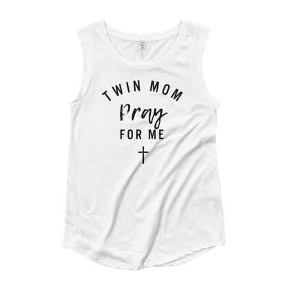 Twin mom - Pray for me Ladies’ Cap Sleeve T-Shirt