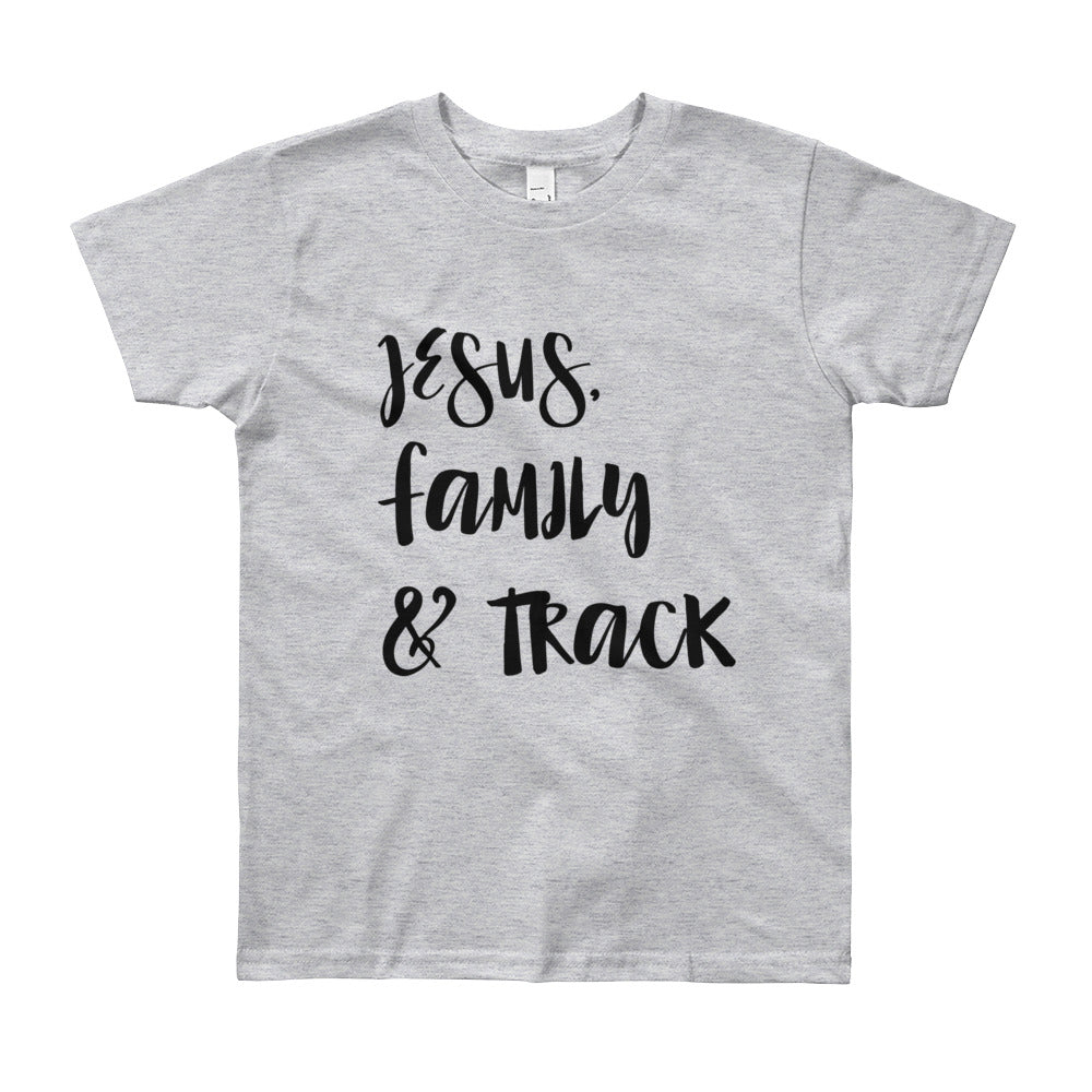 JESUS Family and Track Youth Short Sleeve T-Shirt