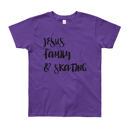 JESUS Family and Skating Youth Short Sleeve T-Shirt