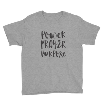 Power Prayer Purpose Youth Short Sleeve T-Shirt