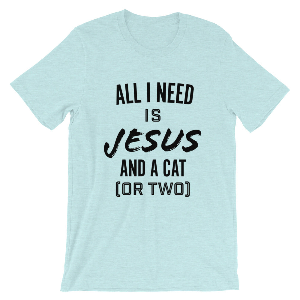 Jesus and a cat or two Unisex T-Shirt