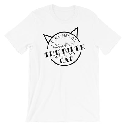 Reading the Bible with my Cat Unisex T-Shirt
