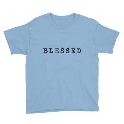 Blessed typed Youth Short Sleeve T-Shirt