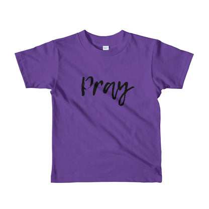 Pray script Short sleeve kids t-shirt