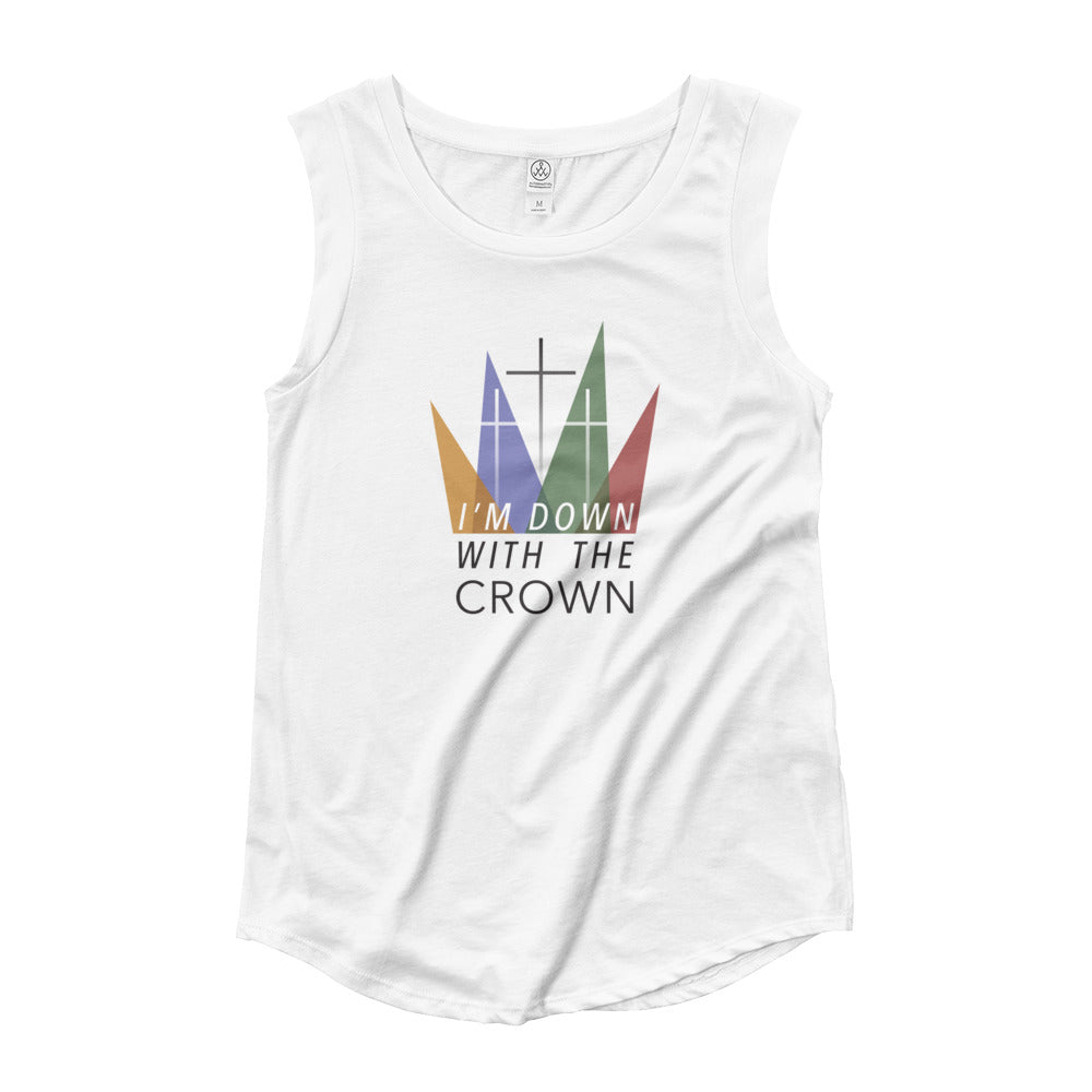 Down With The Crown Ladies’ Cap Sleeve T-Shirt