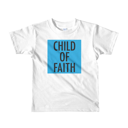 Child of Faith in blue toddler t-shirt