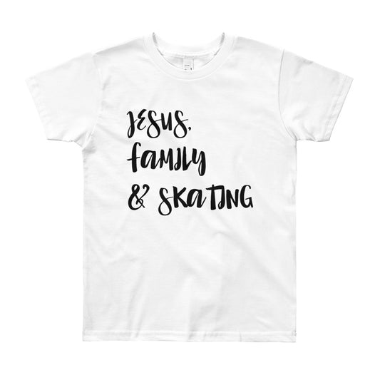 JESUS Family and Skating Youth Short Sleeve T-Shirt