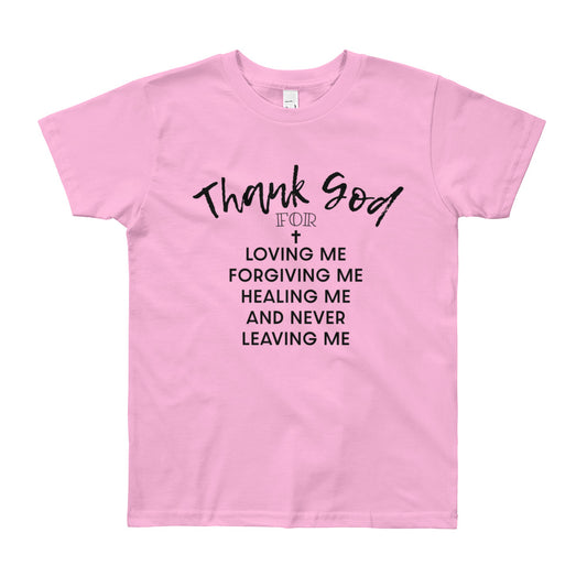 Thank God Youth Short Sleeve T-Shirt