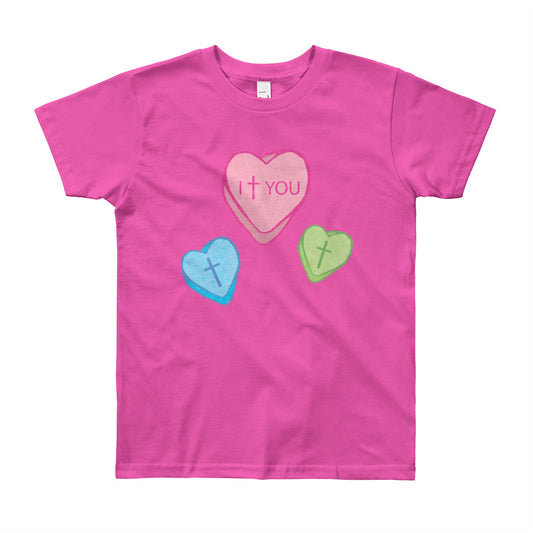 Love Candy Heart Youth Short Sleeve T-Shirt