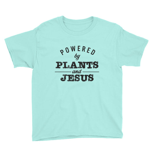 Powered by Plants and Jesus Youth Short Sleeve T-Shirt