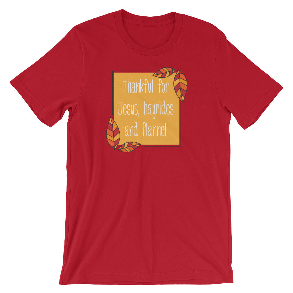 Jesus, Hayrides and Flannel Unisex T-Shirt