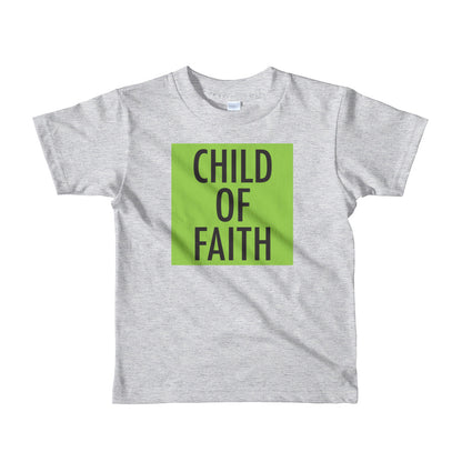 Child of Faith in lime toddler t-shirt