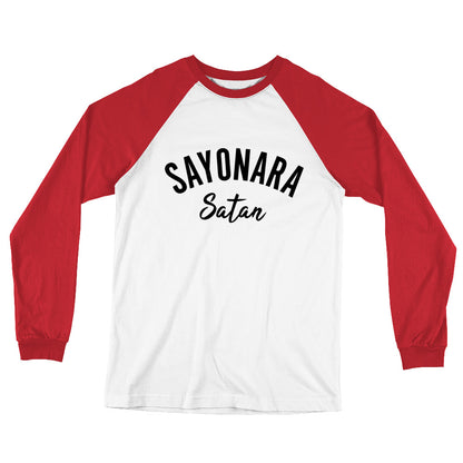 Sayonara Satan Long Sleeve Baseball T-Shirt