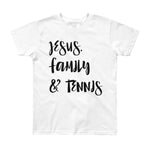 JESUS Family and Tennis Youth Short Sleeve T-Shirt