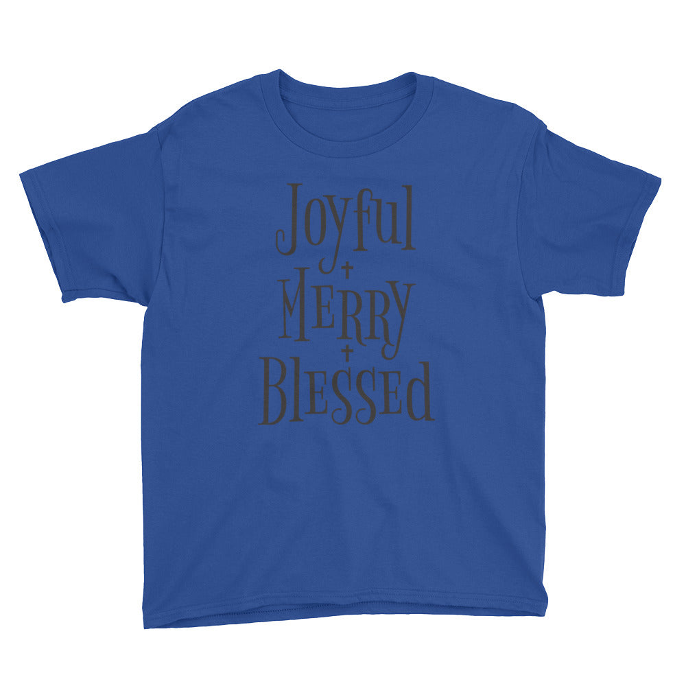 Joyful Merry Blessed Youth Short Sleeve T-Shirt