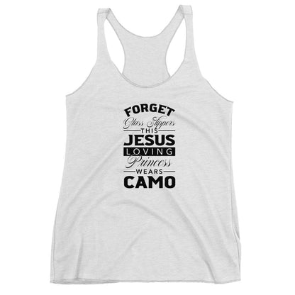 Jesus and Camo Princess Women's Racerback Tank
