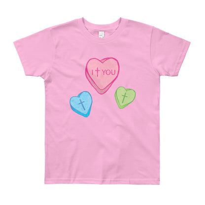 Love Candy Heart Youth Short Sleeve T-Shirt