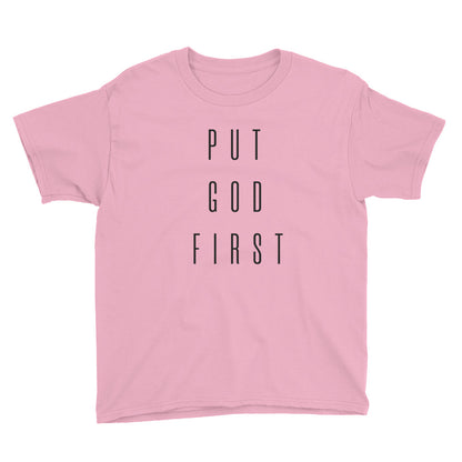 Put God First Youth Short Sleeve T-Shirt
