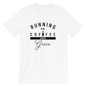 Running on Coffee and Grace Unisex T-Shirt