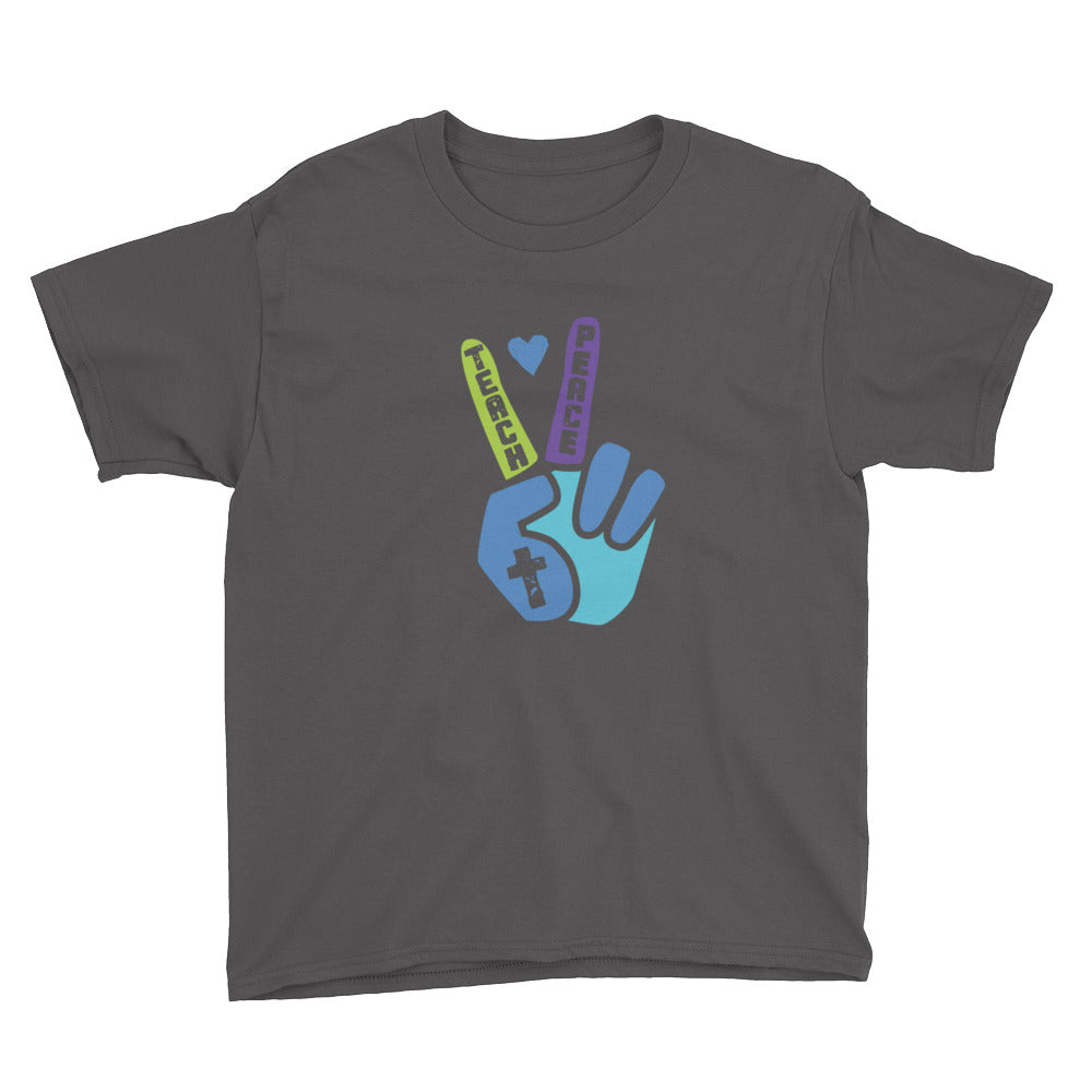 Teach Peace Youth Short Sleeve T-Shirt